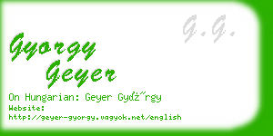 gyorgy geyer business card